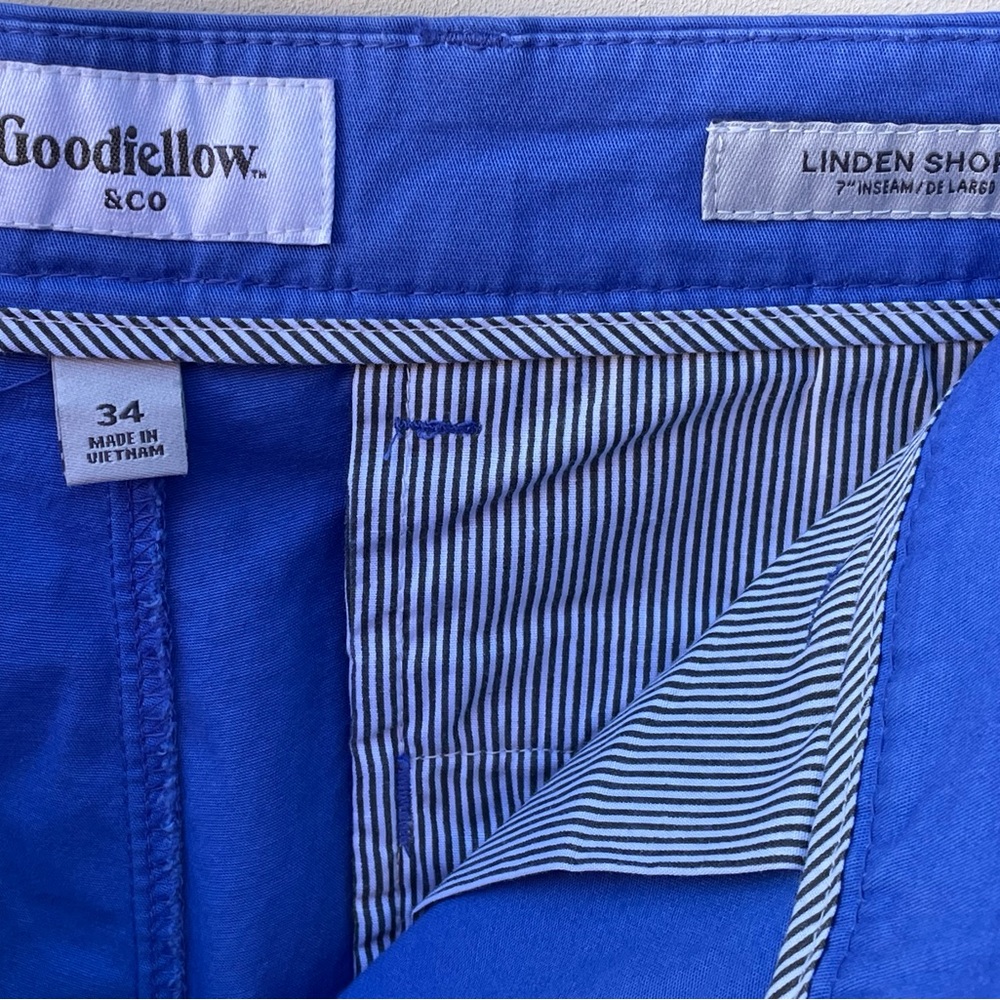 Goodfellow Royal Blue Linden 7" Men's Shorts Size 34 - Picture 5 of 5